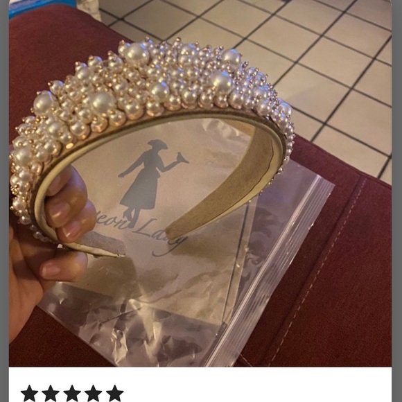 Pearl & Beads Decorated Handmade Headband